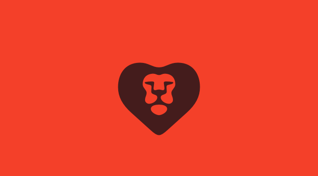heart shaped logo design