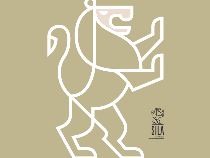 outlined lion logo design