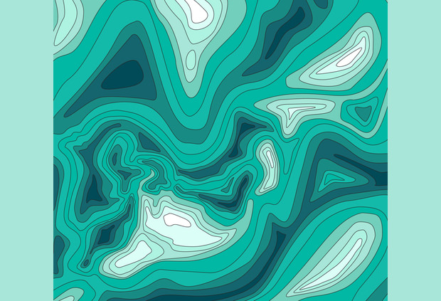 topographic map pattern of ocean