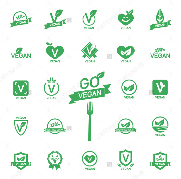 24 vegan food icons