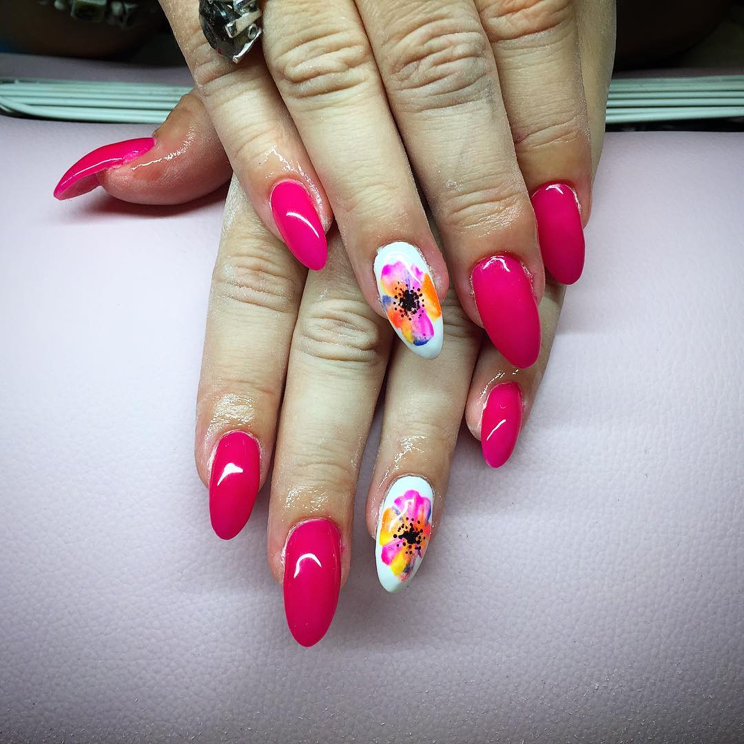 flowered nail art1