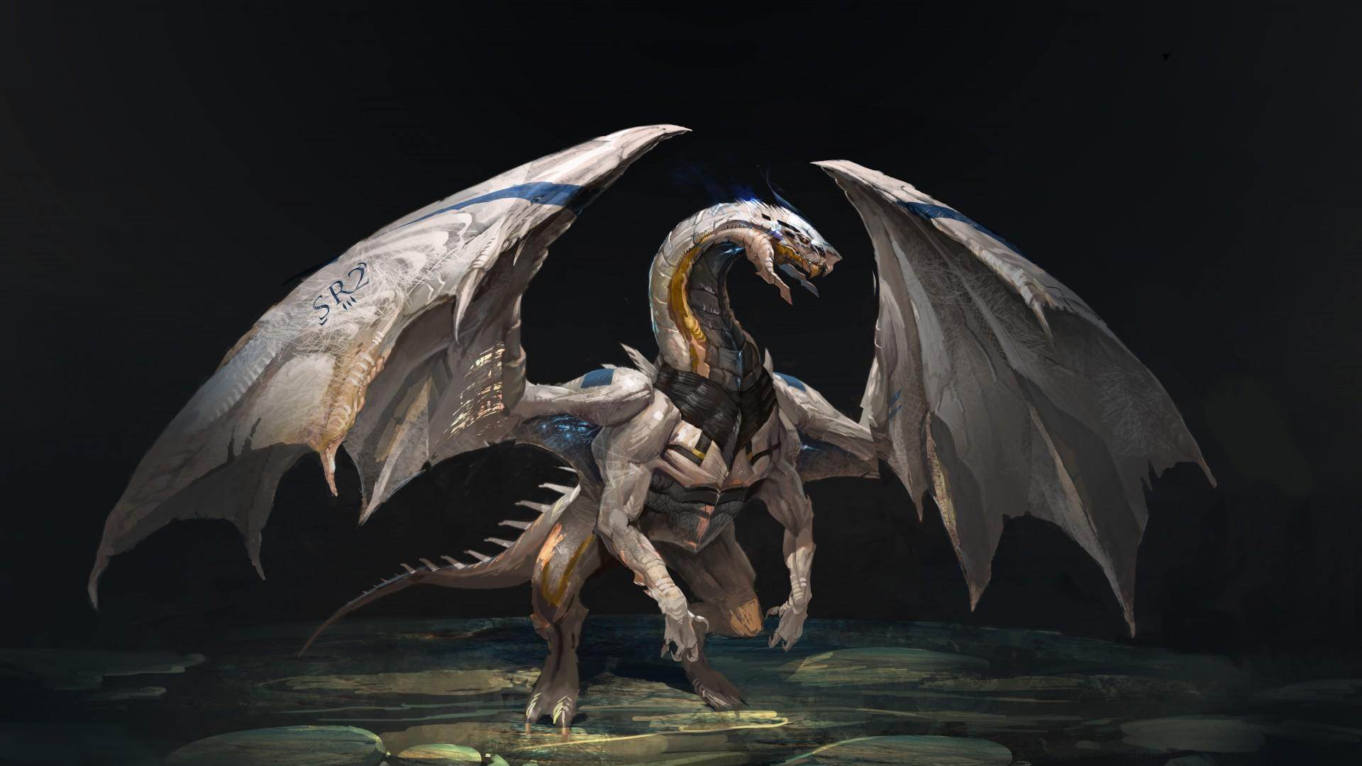 creature dragon wings wallpaper