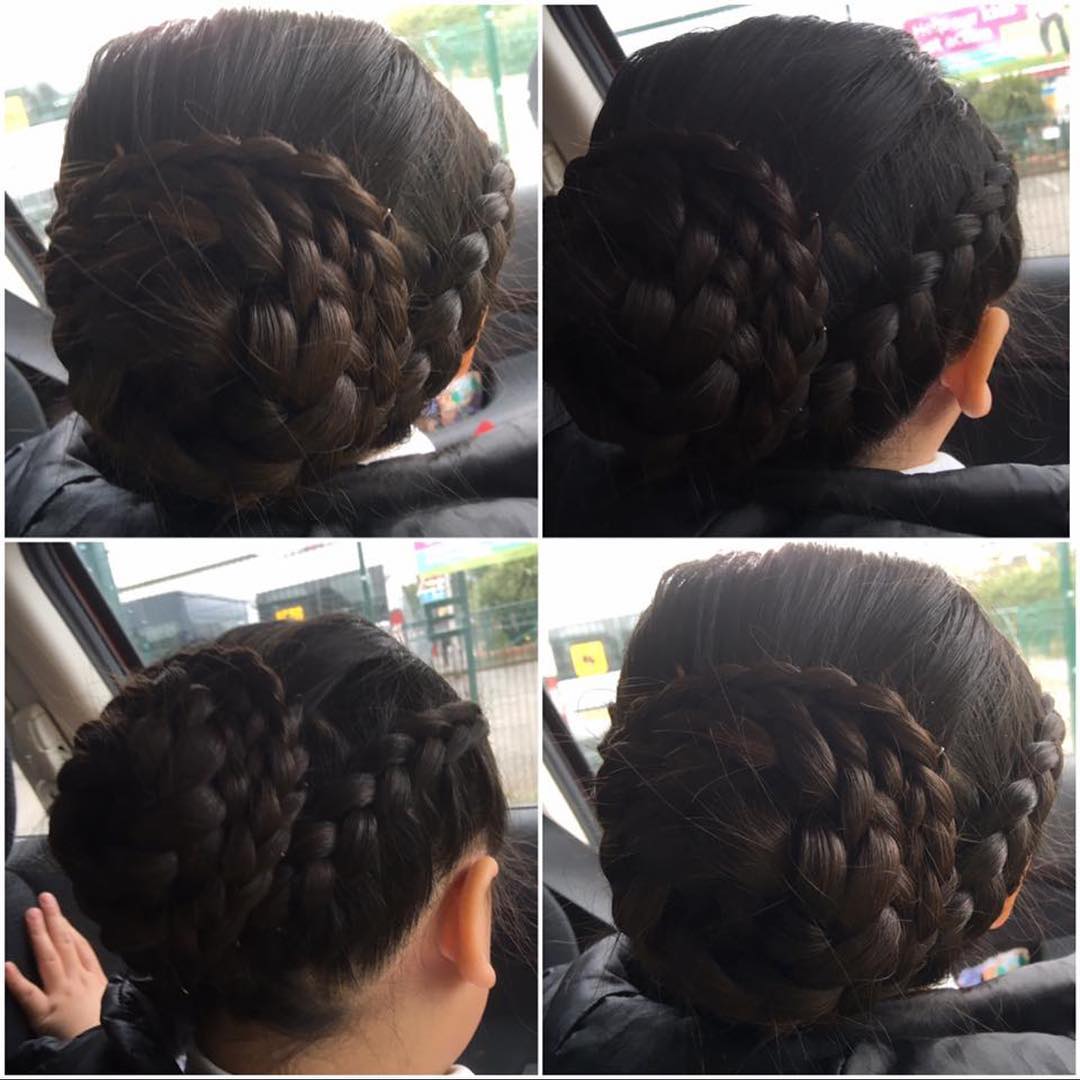 braided hair bun