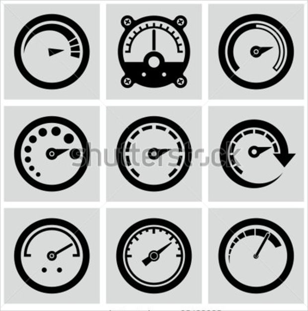 circular gauges icon set