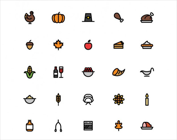 free vector thanksgiving icons