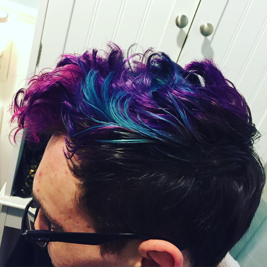 peacock colored hair