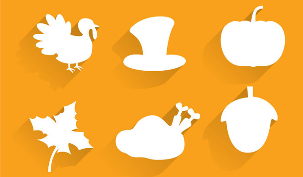 thanksgiving silhouette icons