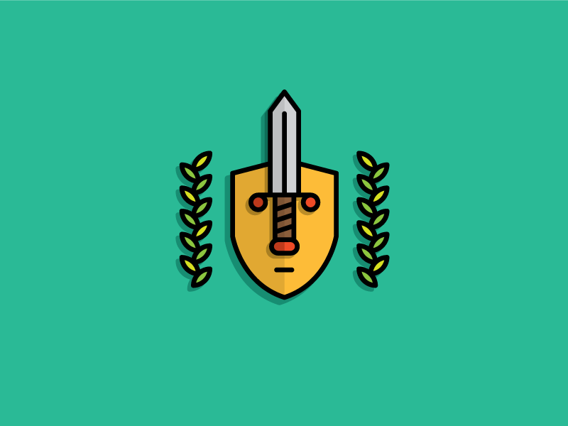 simple shield logo illustration