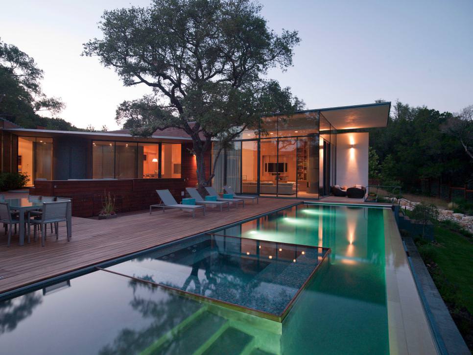 modish backyard built in pool ideas
