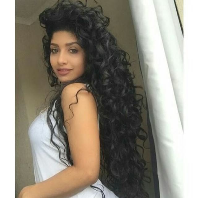 long black curly hairstyle