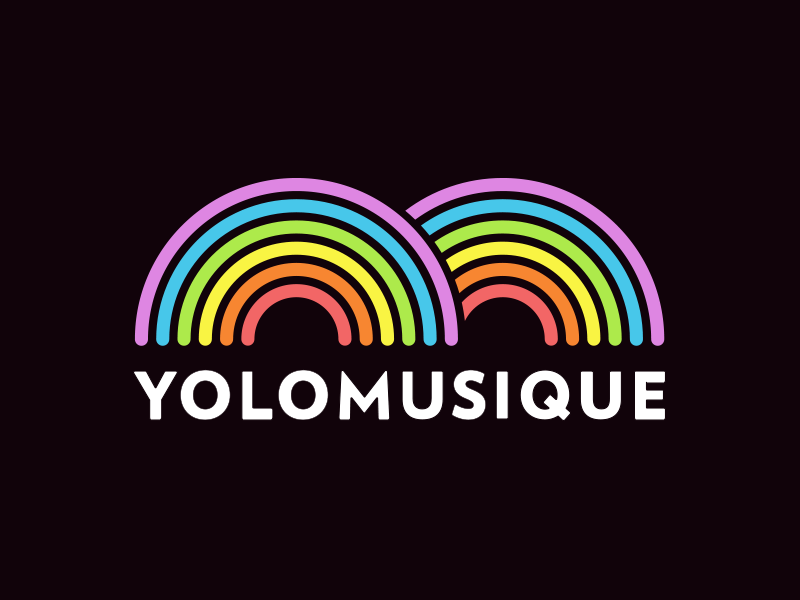 rainbow logo for music album
