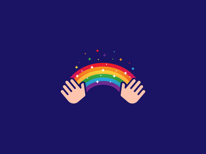 rainbow logo monogram