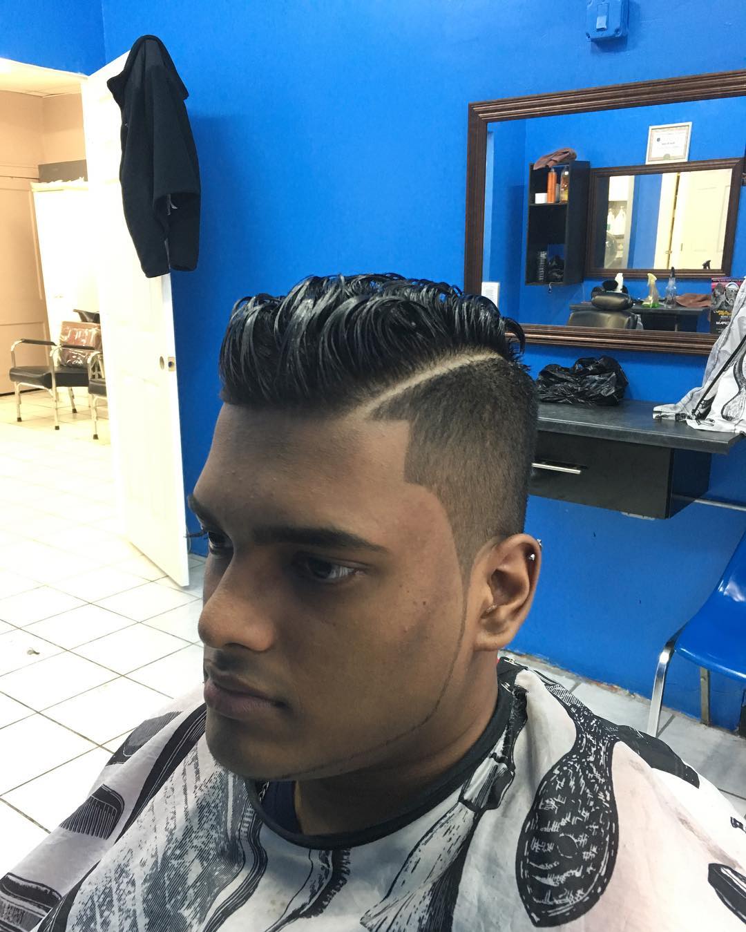 modern comb over hair