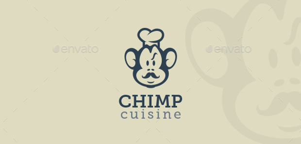 chimp cuisine logo design