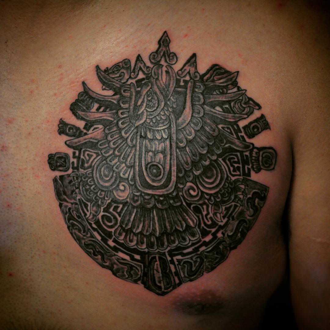 vintage aztec tattoo