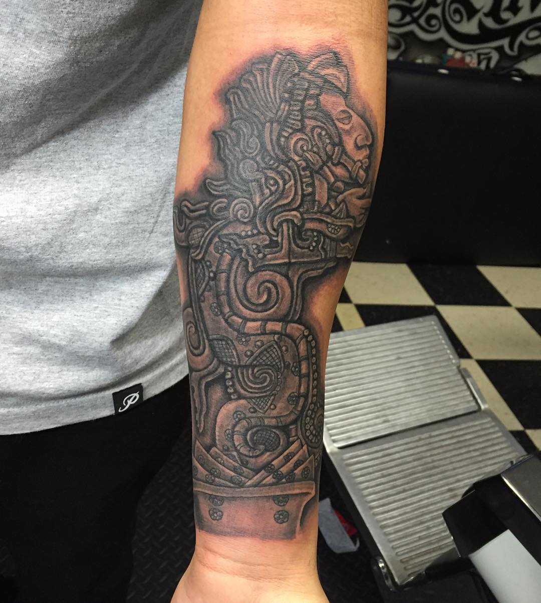 awesome aztec tattoo design