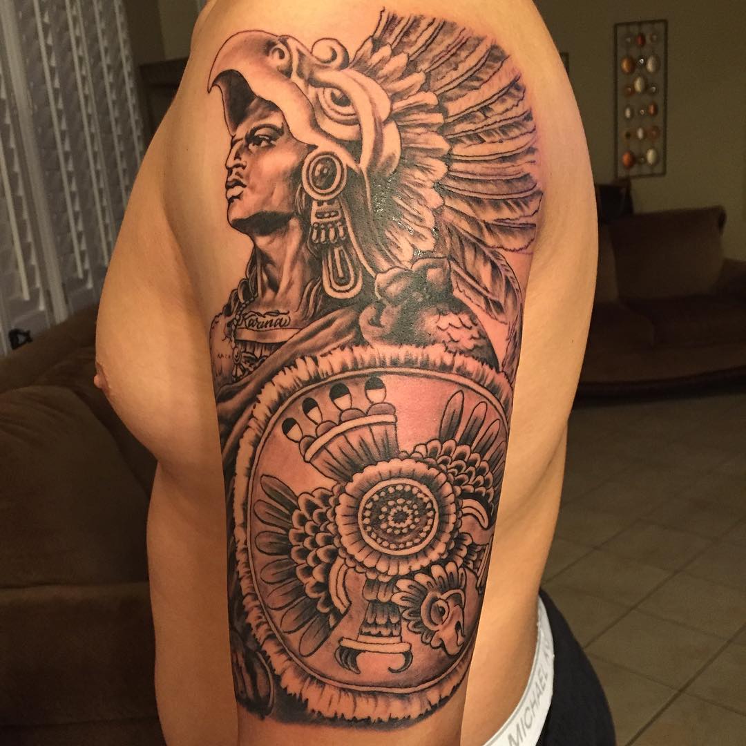 amazing aztec tattoo design