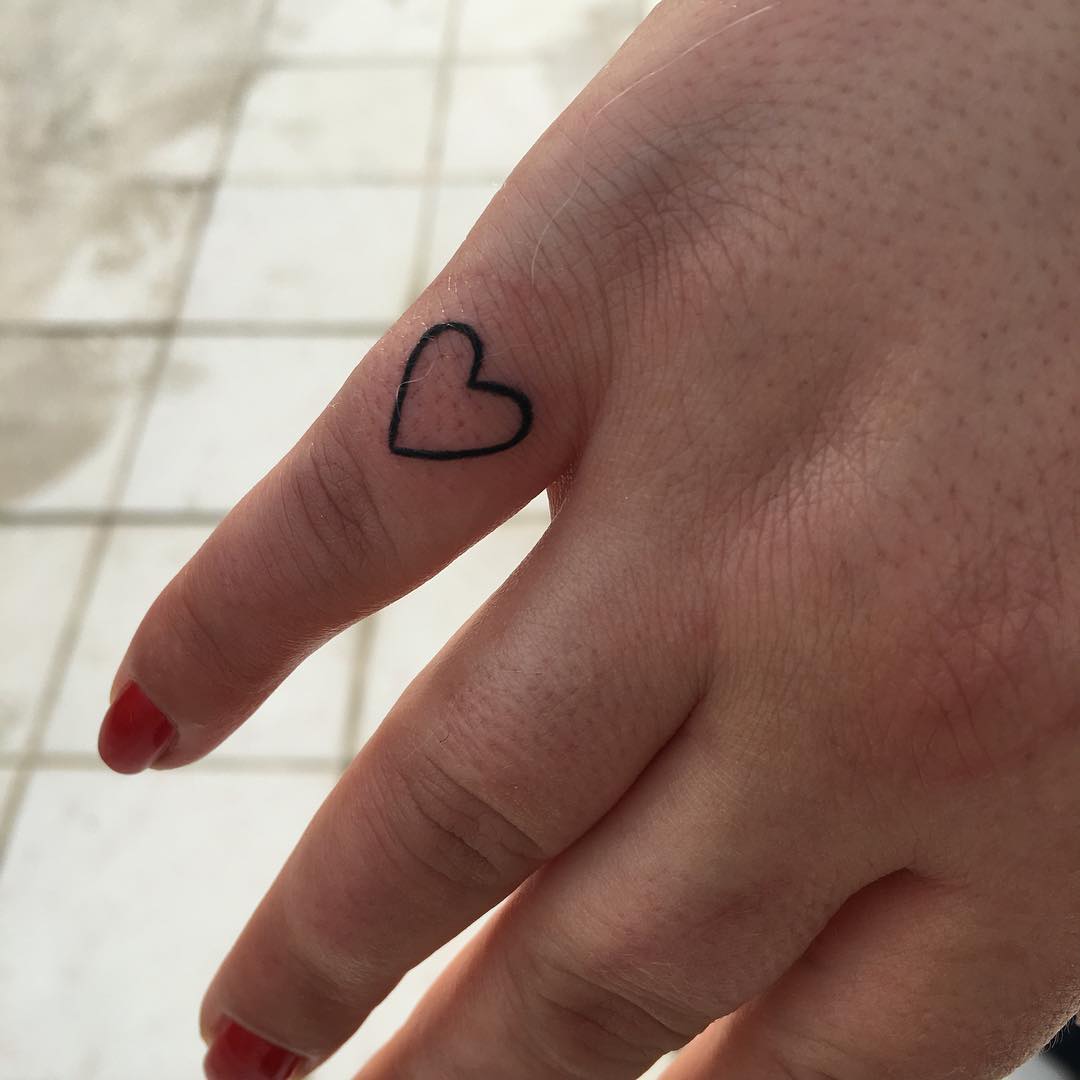 lovely heart tattoo