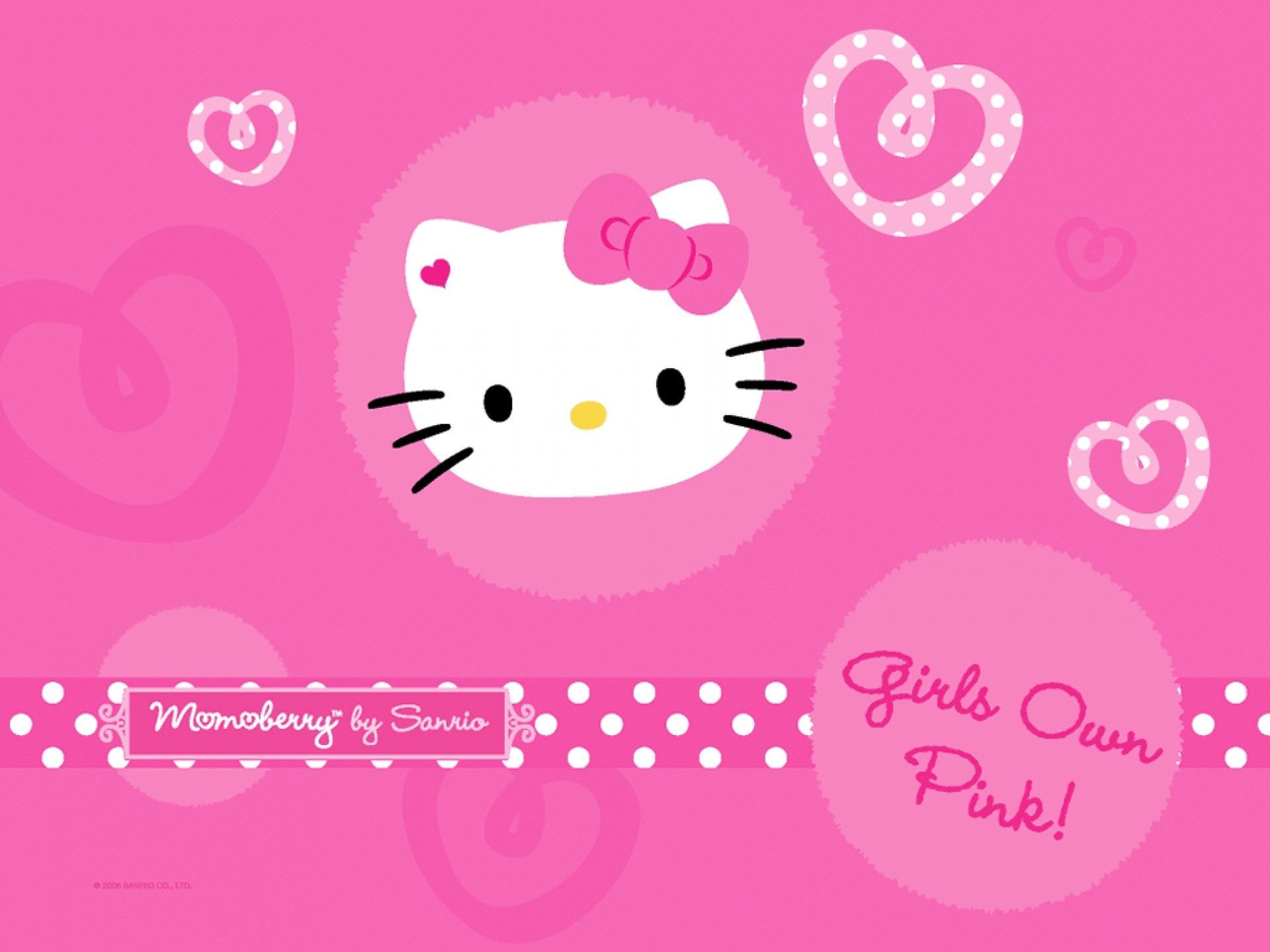 sanrio hello kitty pink background