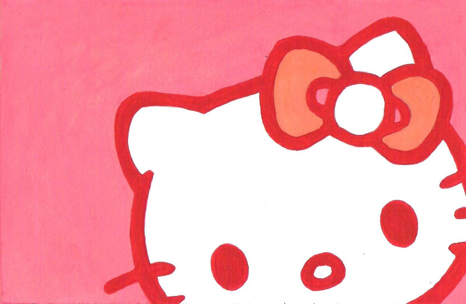 Dark pink wallpaper hello kitty The Official