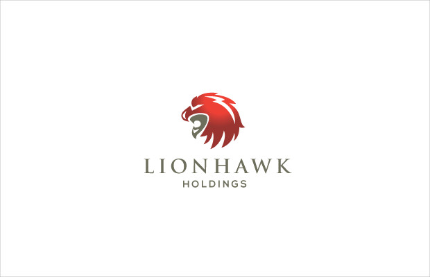 lion hawk holding symbol
