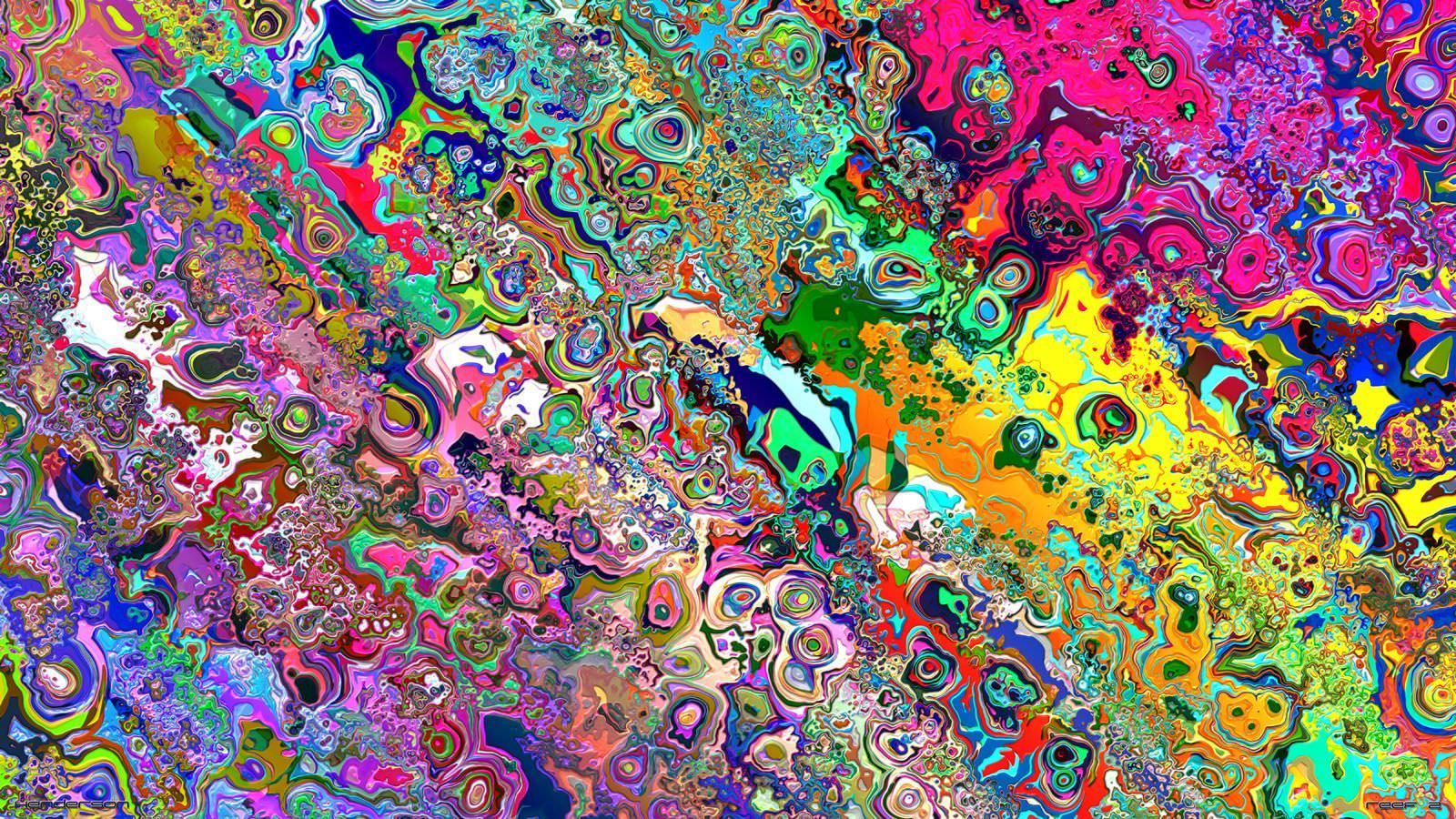 psychedelic color abstract bright wallpaper