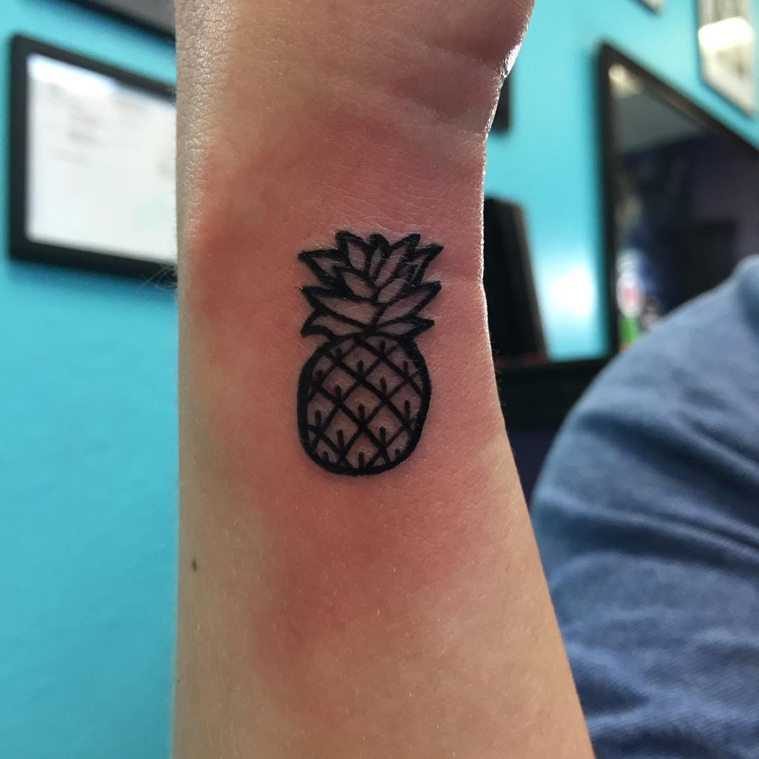 mini pineapple tattoo