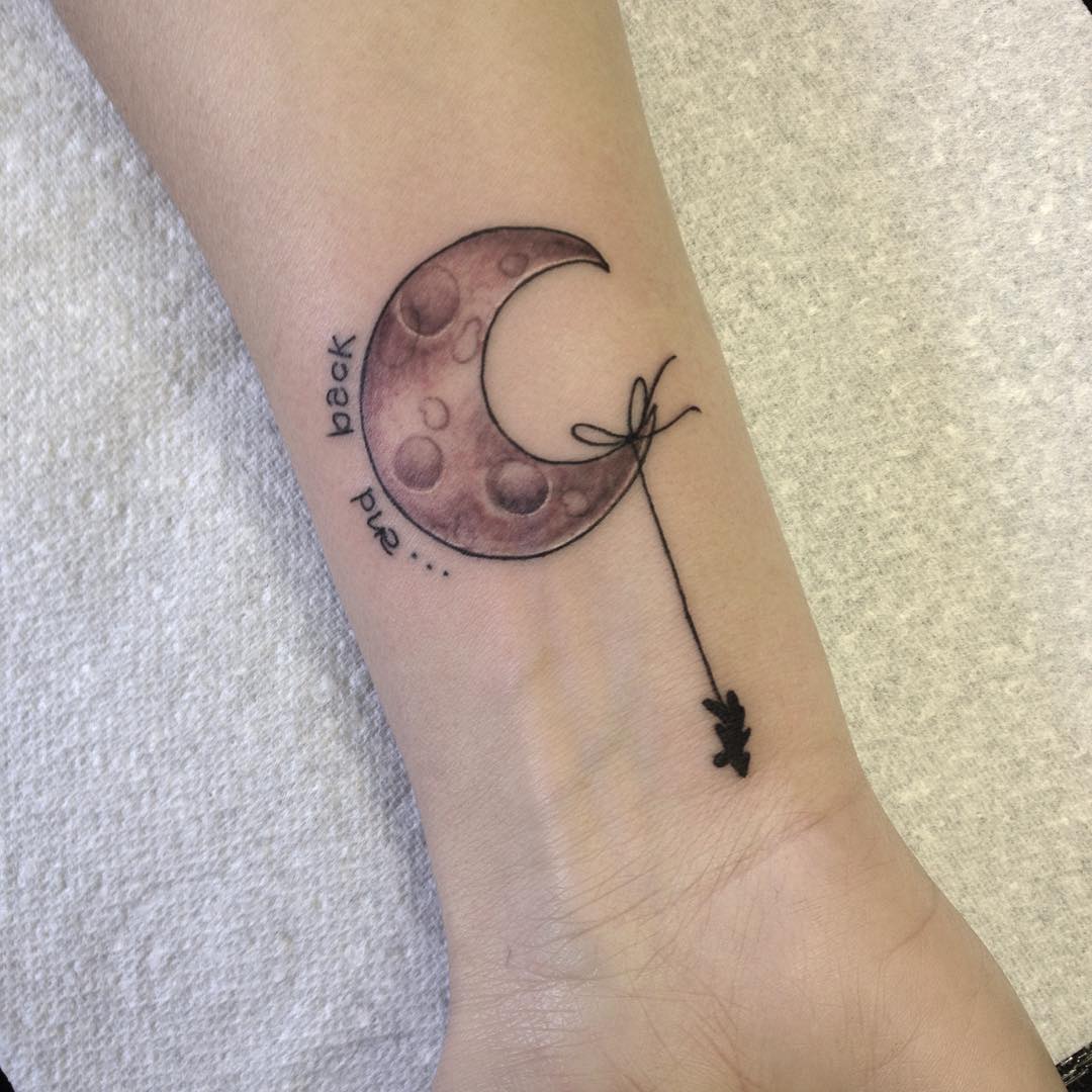 lovely moon tattoo