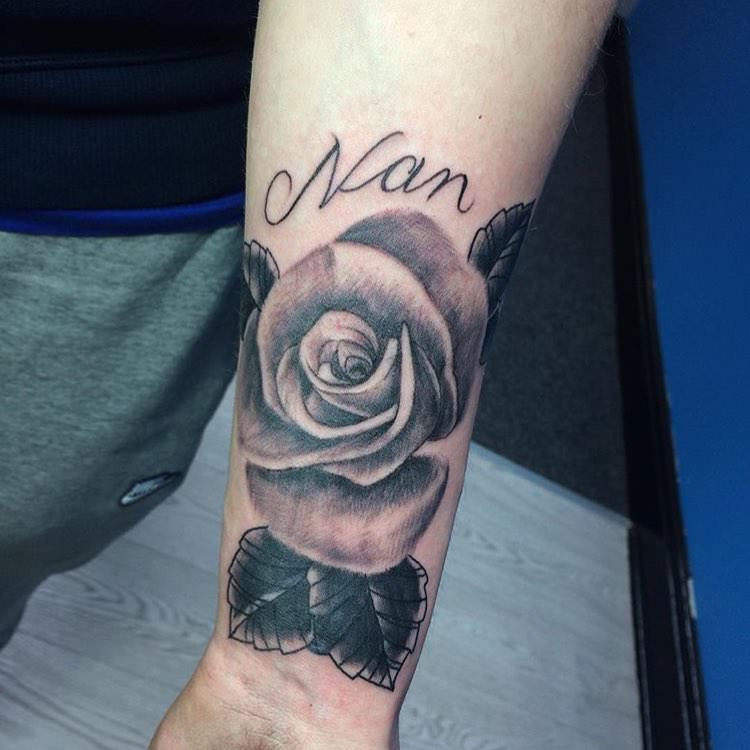 awesome rose tattoo design