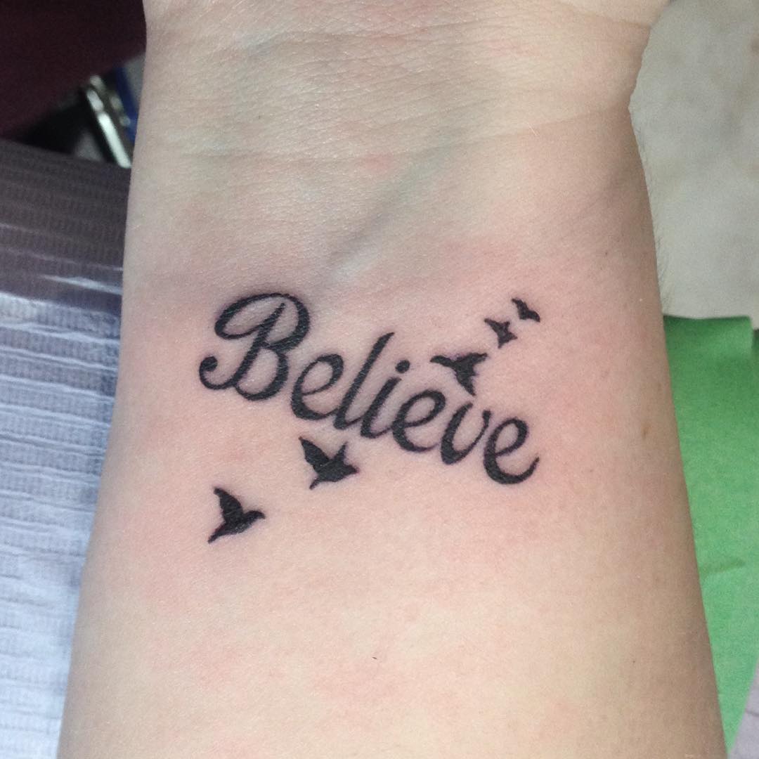 believe tattoo design
