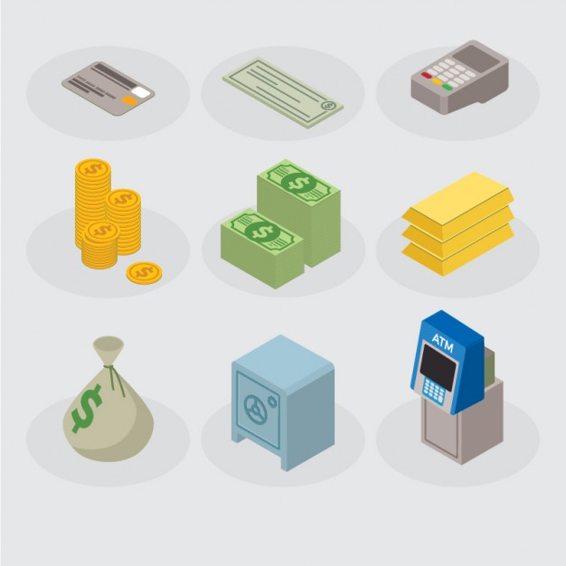 banking icons vector set1