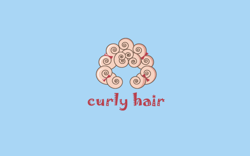 curly hair logo
