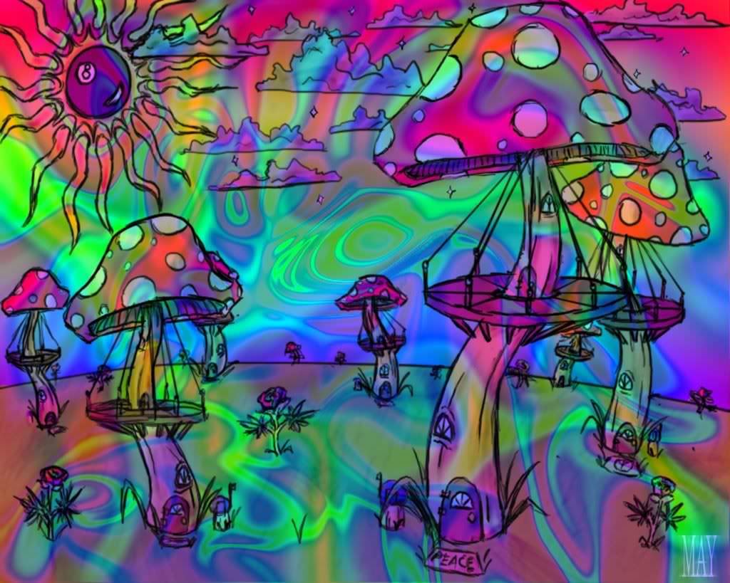 rainbow color hippie background