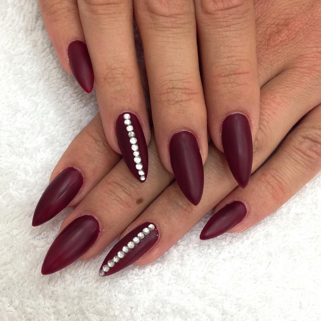 24 Dark Red Nail Art Designs Ideas Design Trends Premium PSD 