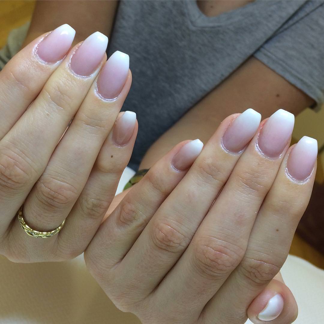 plain light colored nails