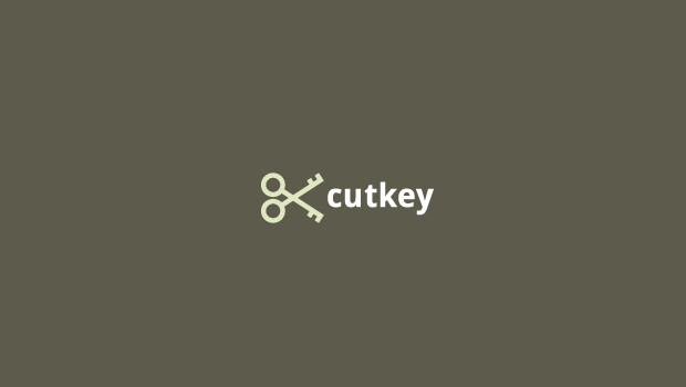 simple cutkey logo design
