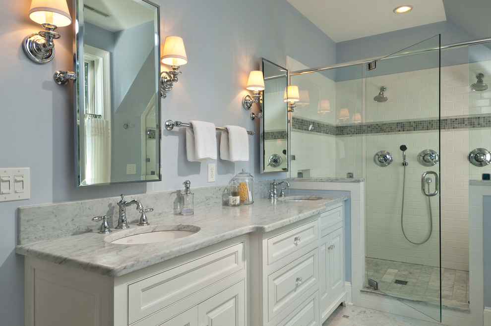bathroom mirror with vanity top ideas