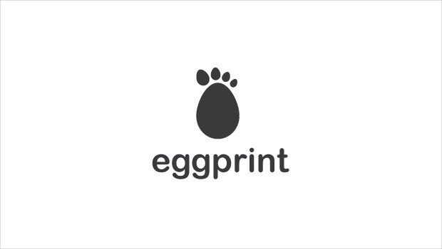 pretty egg print logo