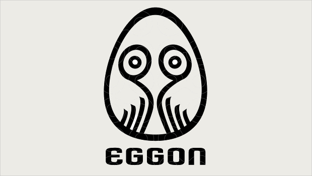 cute eggon logo design