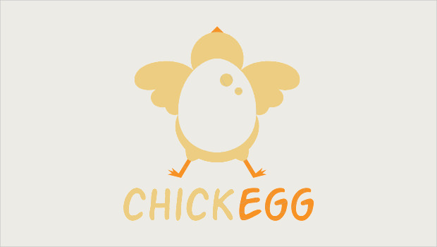 cute chick egg logo
