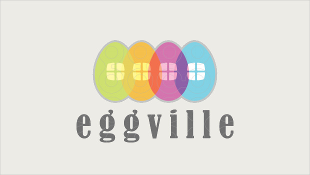 egg with colors logo for market