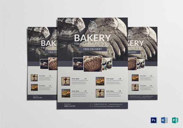 beautiful bakery sale flyer template