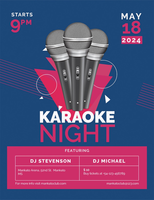 free karaoke flyer template