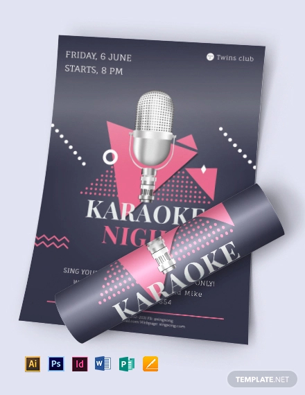 karoake night flyer