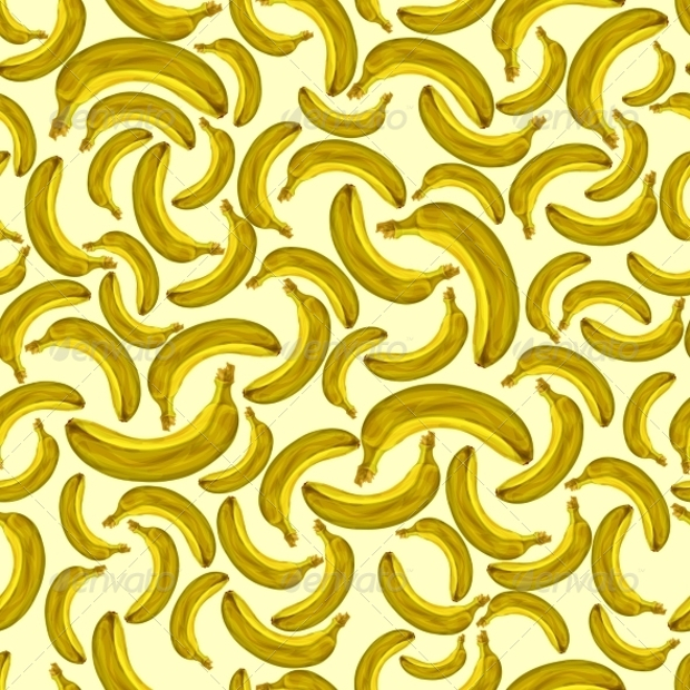 seamless bananas fruit patterns