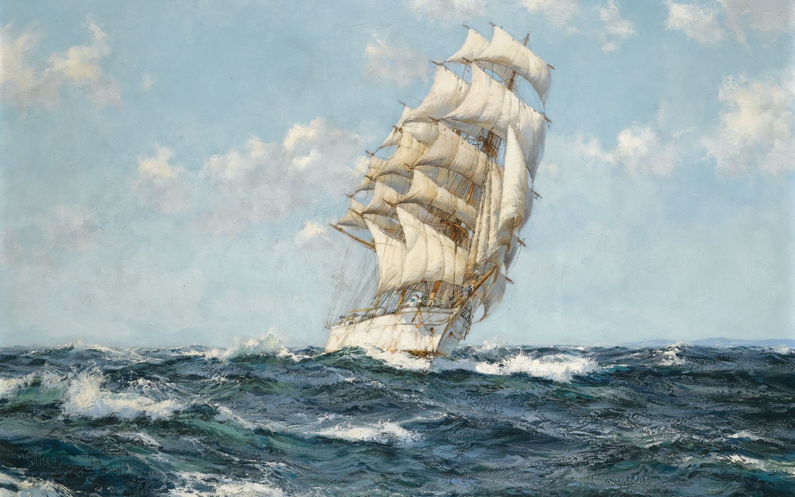 artistic sailing ship background