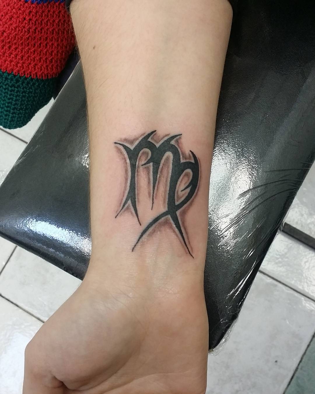 Virgo Symbol Wrist Tattoo Art 