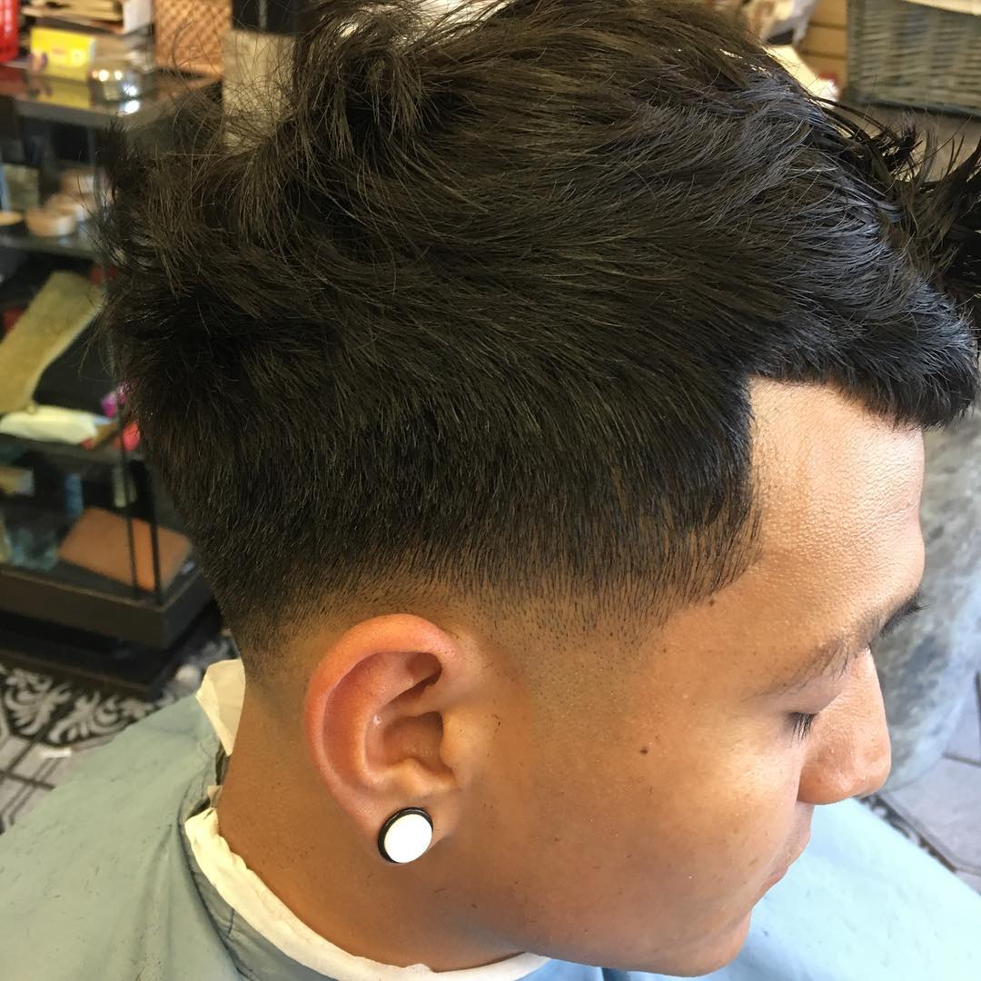 attractive taper style for long hair