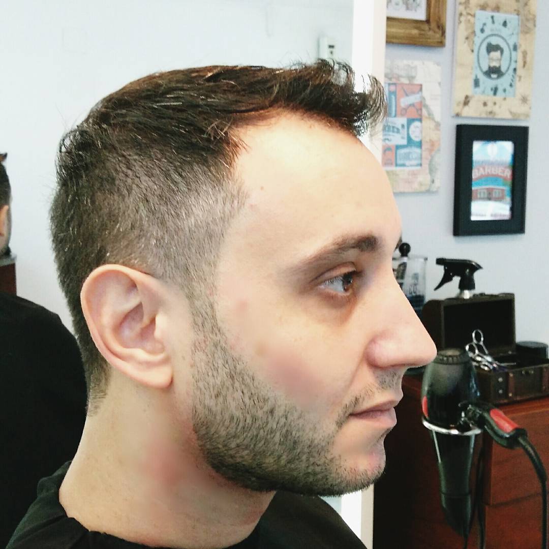 layered taper fade style