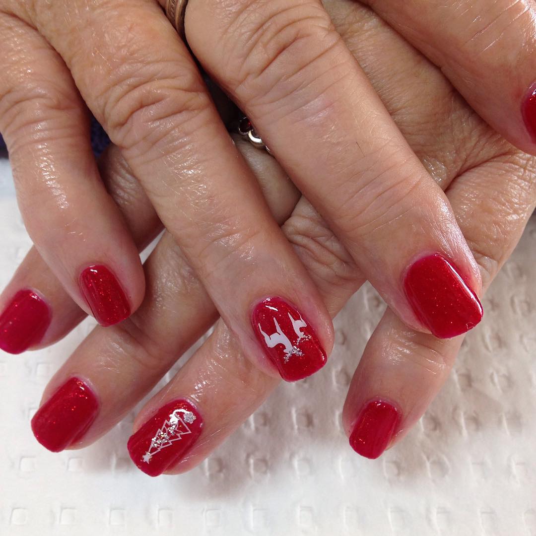 awesome red nail art spa
